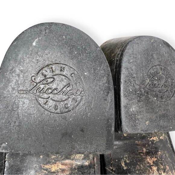 Lucchese Men’s Cowboy Boots Size 8.5 Black Good Condition Leather Crocodile - Picture 2 of 10